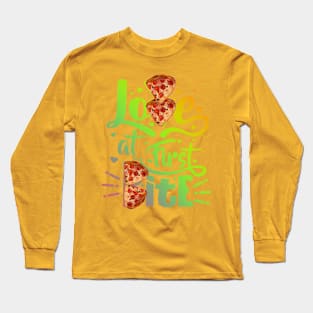 Love bite pizza Long Sleeve T-Shirt